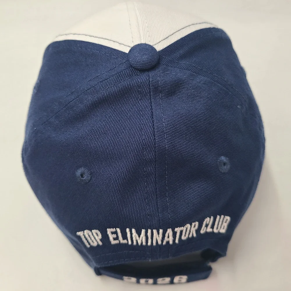 NHRA Hat Adjustable White Blue Top Eliminator Club 2026 Drag Winter Nationals